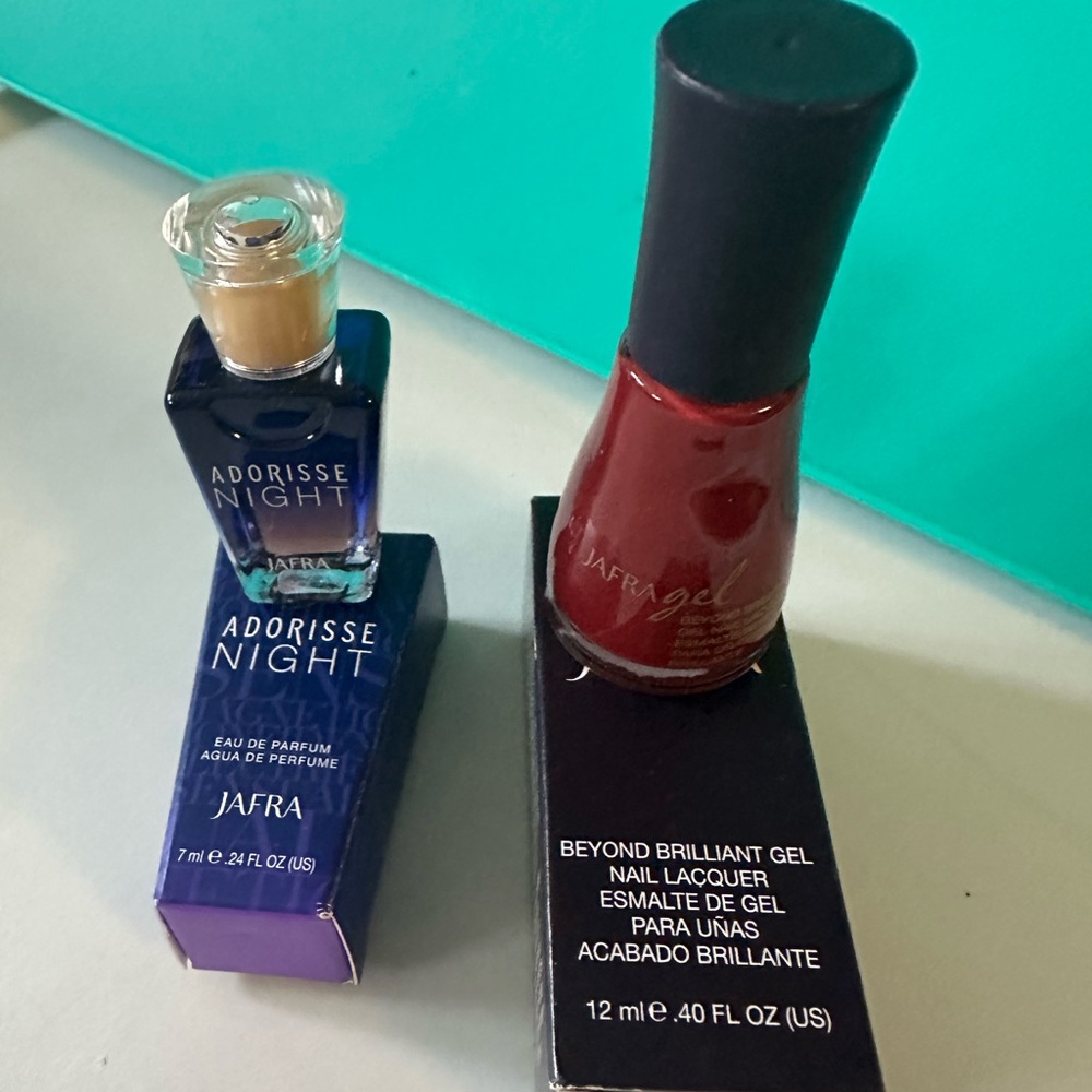 MINI JAFRA Adorisse Night Perfume and RAISIN RAGE Nail Lacquer